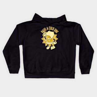 Retro Beer Mascot Kids Hoodie